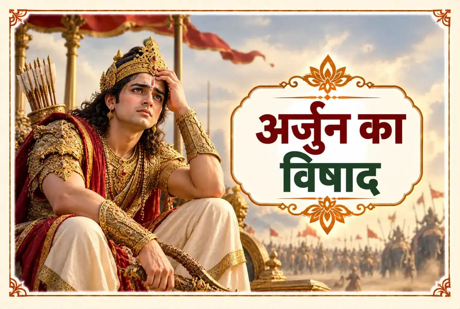 श्रीमद्भगवद्गीता, अध्याय 1, श्लोक 27 : अर्जुन का श्वसुरों और हितैषियों सहित उन सभी बन्धुओं को देखना 