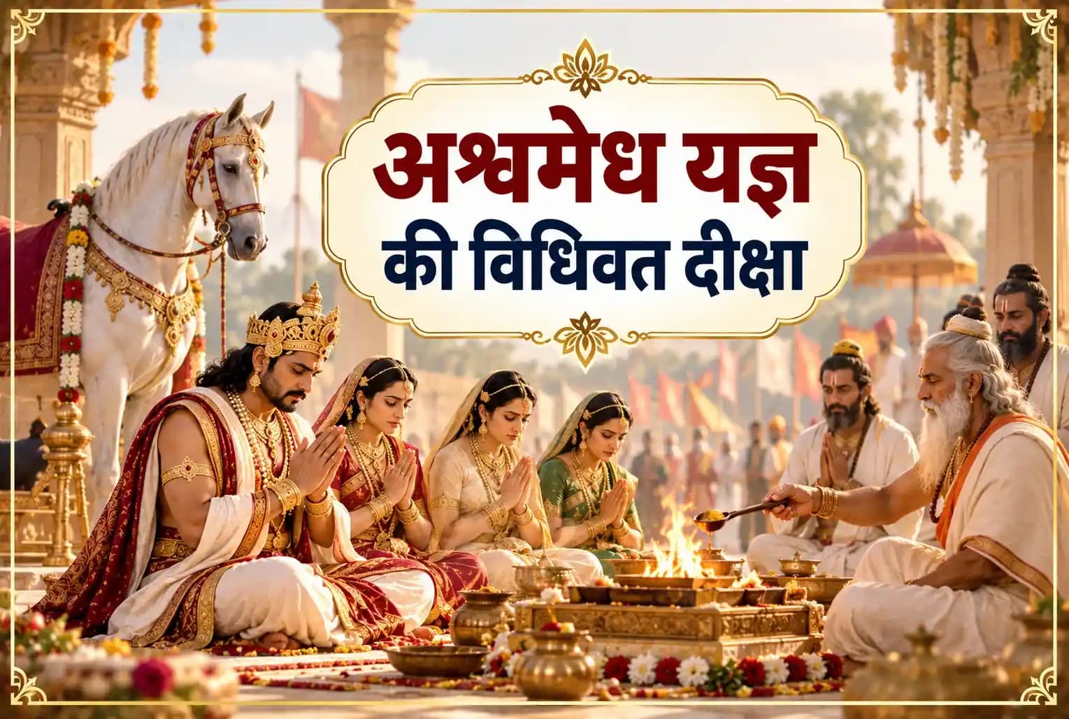 वाल्मीकि रामायण, बालकाण्ड, सर्ग 13 : यज्ञ में राजाओं को बुलाने के आदेश तथा पत्नियों सहित राजा दशरथ का यज्ञ की दीक्षा लेना