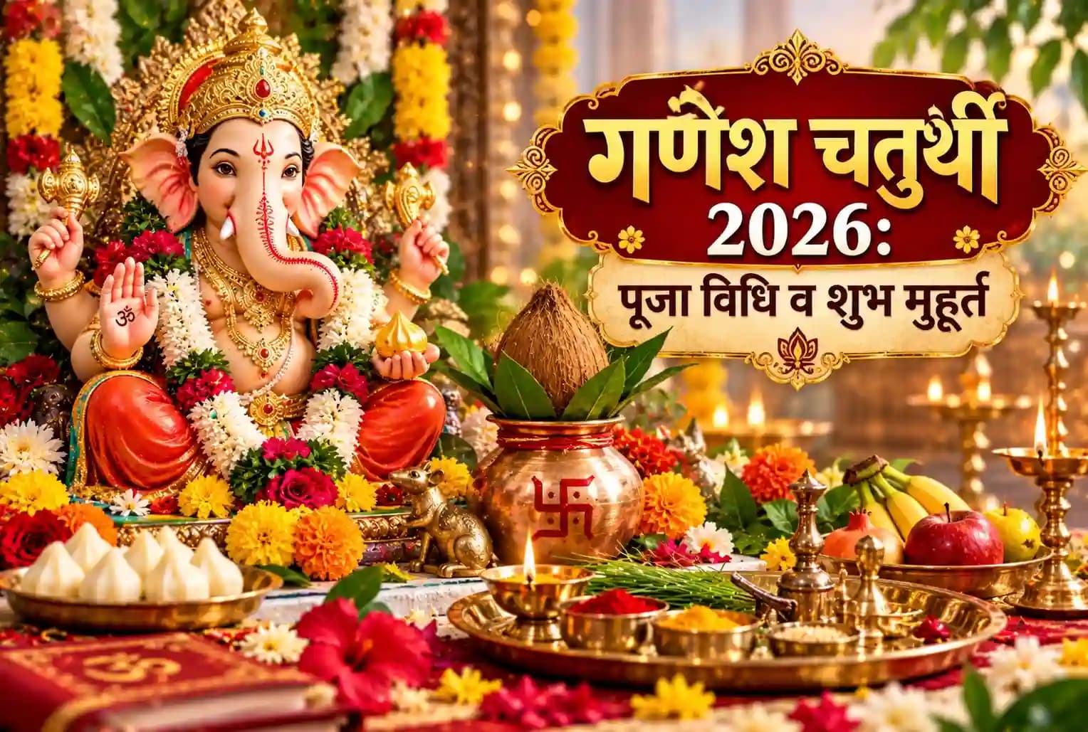 गणेश चतुर्थी 2026 : 14 सितंबर को होगी बप्पा की स्थापना, जानें पूजा विधि और शुभ मुहूर्त