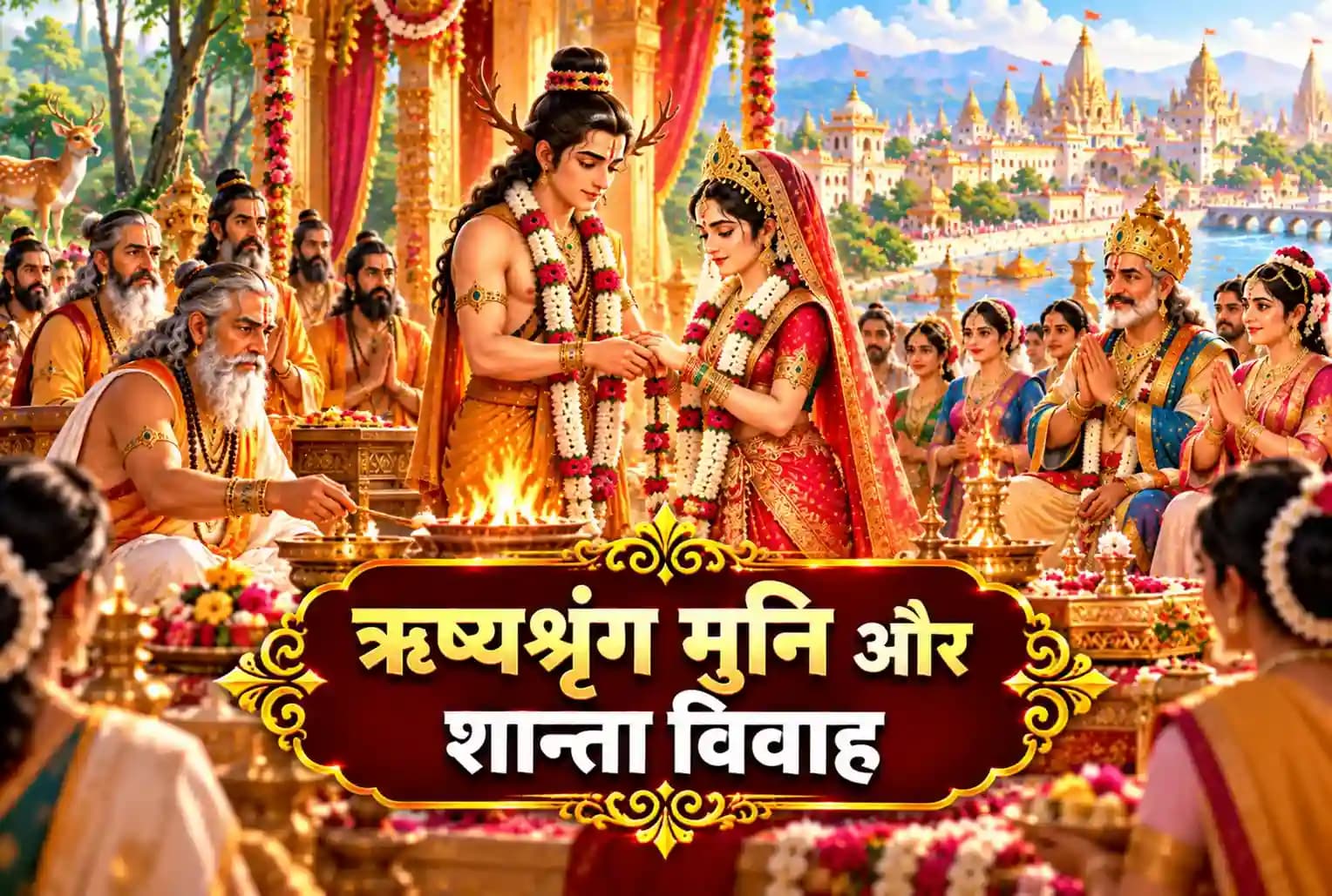 वाल्मीकि रामायण, बालकाण्ड, सर्ग 10 : अंगदेश में ऋष्यश्रृंग के आने तथा शान्ता के साथ विवाह होने के प्रसंग का वर्णन