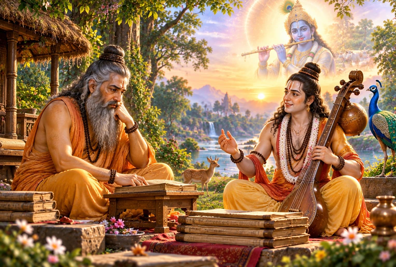 भागवत पुराण, प्रथम स्कंध (1) - भागवत महापुराण की रचना आखिर क्यों हुई? नारदजी ने वेदव्यासजी को दिया दिव्य उपदेश