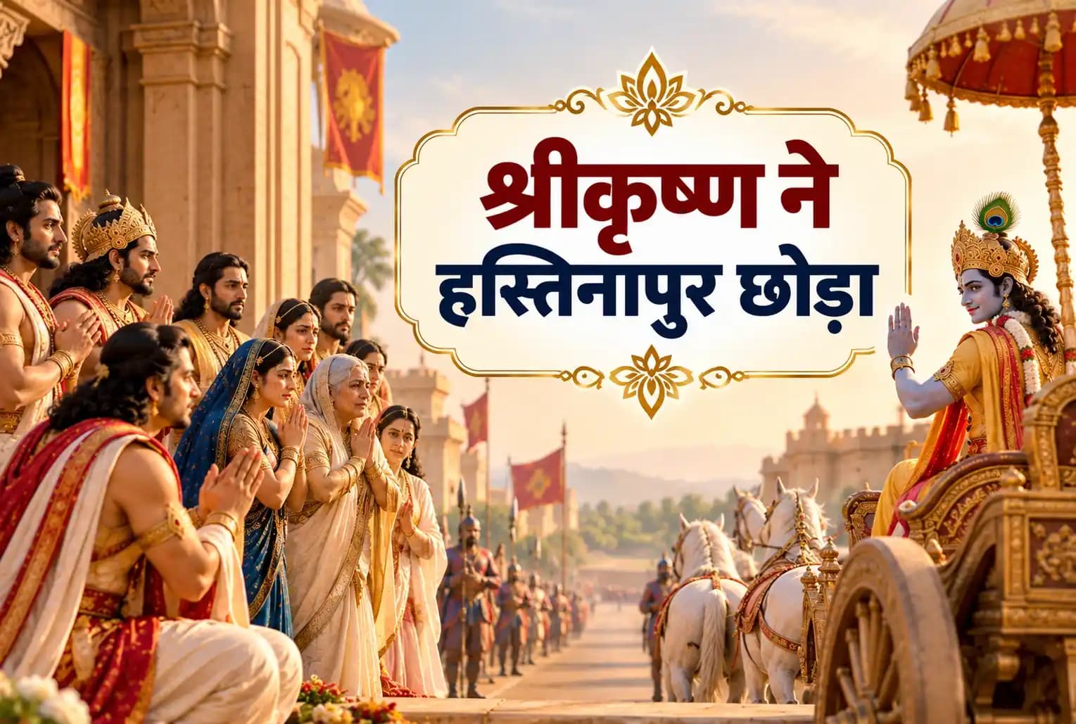 भागवत पुराण, प्रथम स्कंध (13) - श्रीकृष्ण ने छोड़ा हस्तिनापुर : पाण्डवों का विरह और द्वारका यात्रा