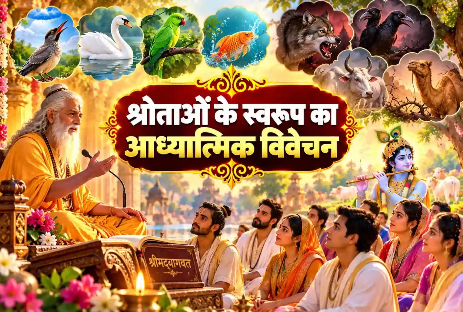 8 - भागवत कथा के श्रोता: उत्तम और अधम श्रोताओं के स्वरूप का आध्यात्मिक विवेचन