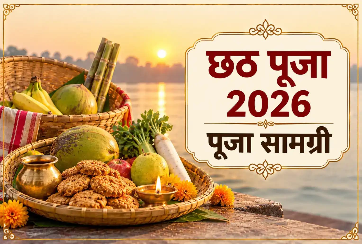 छठ पूजा 2026 की पूजा सामग्री : सूप, दउरा, ठेकुआ, गन्ना समेत पूरी लिस्ट