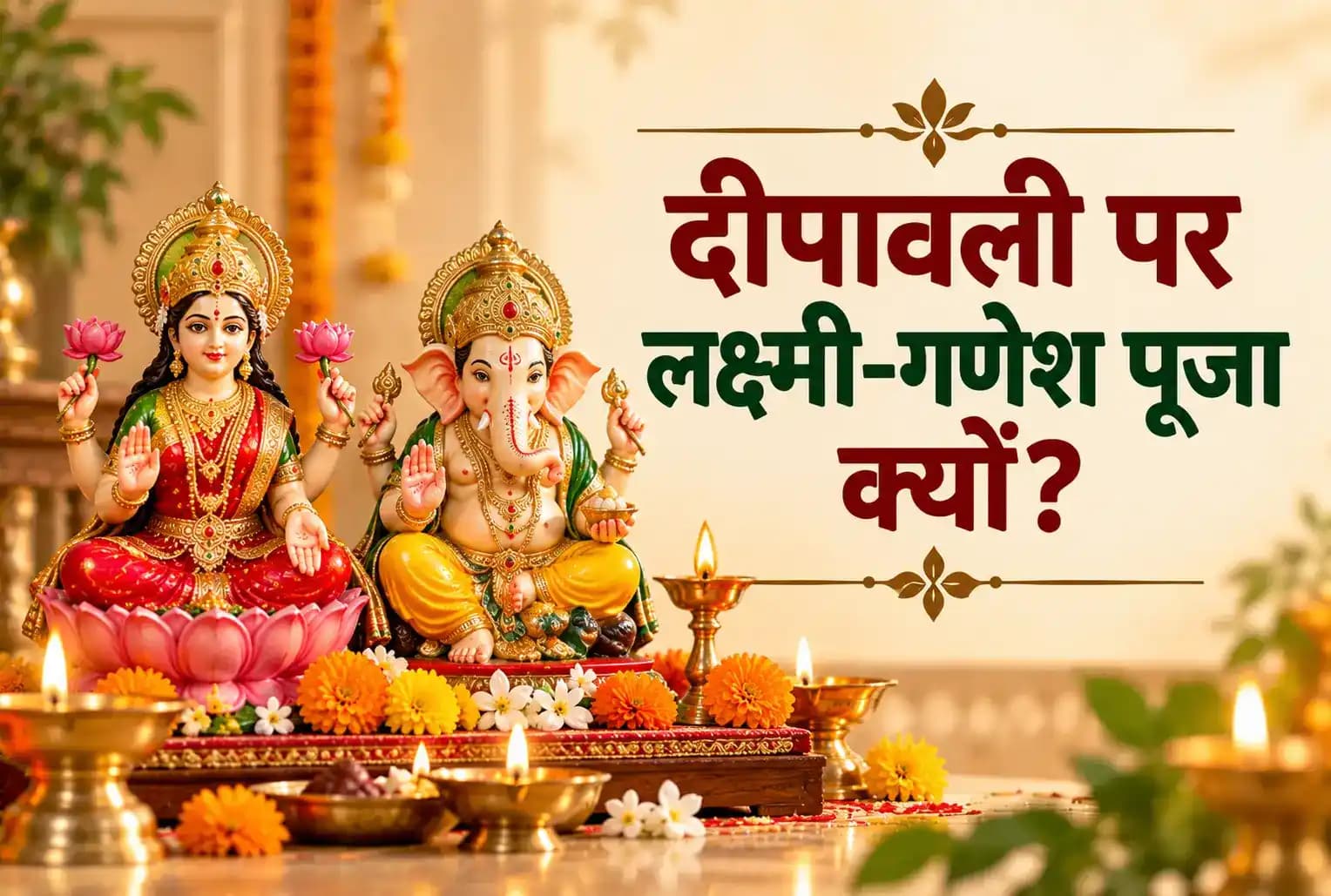 दीपावली पर लक्ष्मी जी के साथ गणेश जी की पूजा क्यों होती है? जानें धार्मिक महत्व