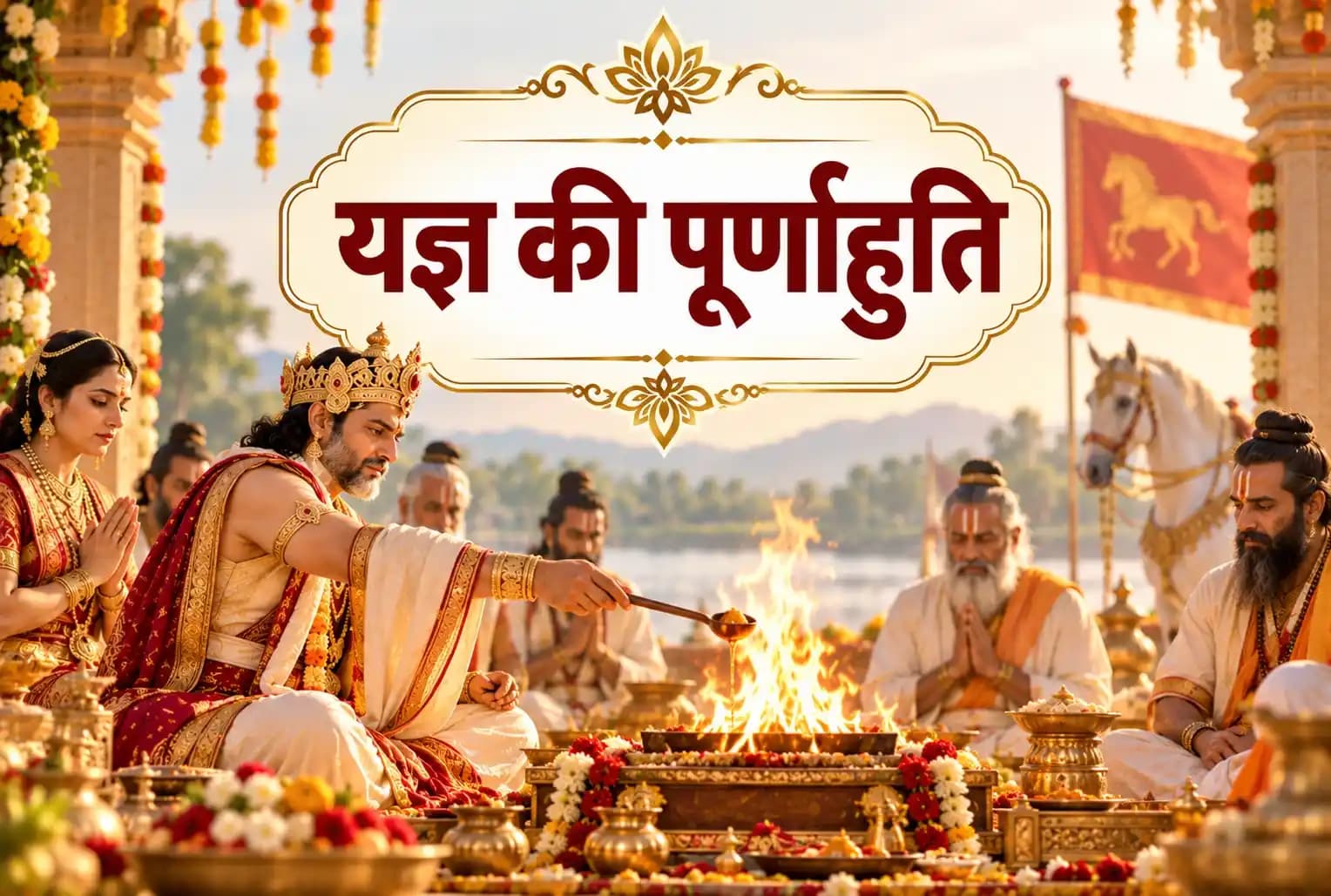 वाल्मीकि रामायण, बालकाण्ड, सर्ग 14 : महाराज दशरथ के द्वारा अश्वमेध यज्ञ का अनुष्ठान करना