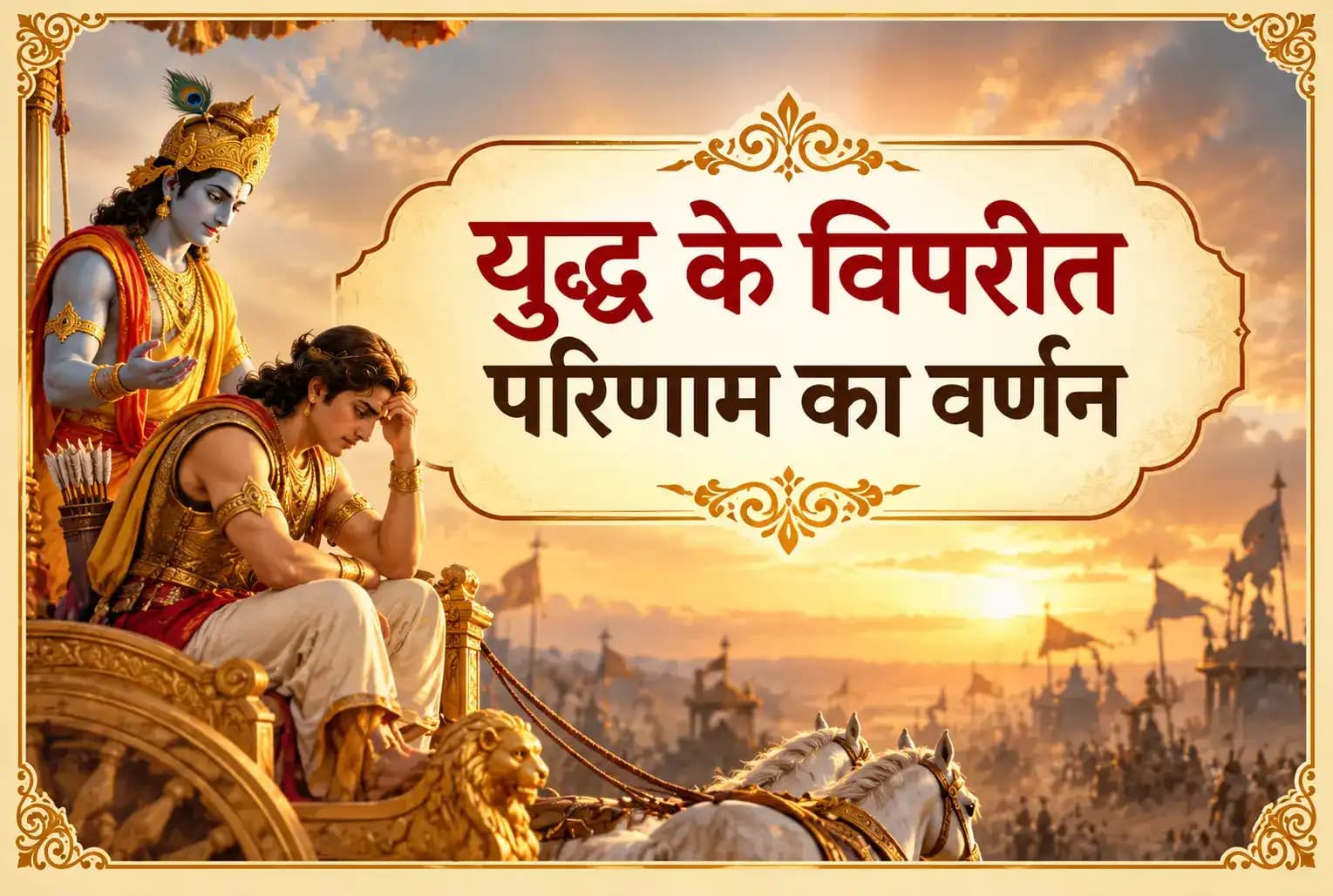 श्रीमद्भगवद्गीता, अध्याय 1, श्लोक 31: अर्जुन द्वारा युद्ध के विपरीत परिणाम का वर्णन करना