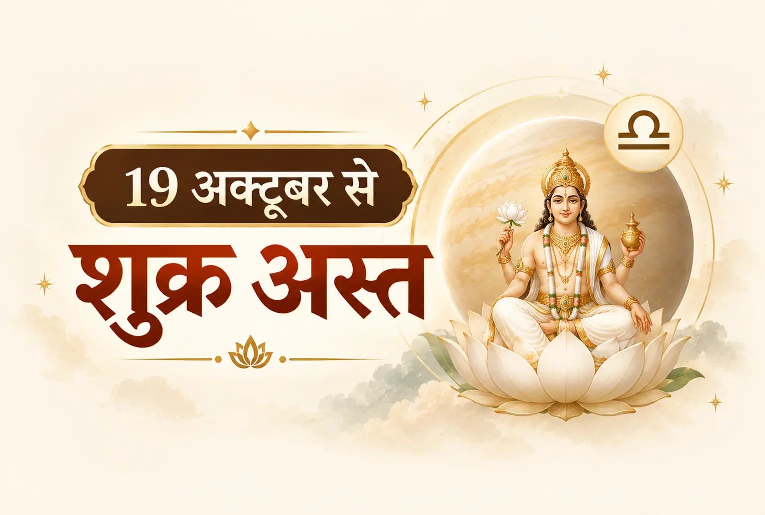 19 अक्टूबर को तुला राशि में अस्त होंगे शुक्र : जानें मेष से मीन तक राशियों का हाल