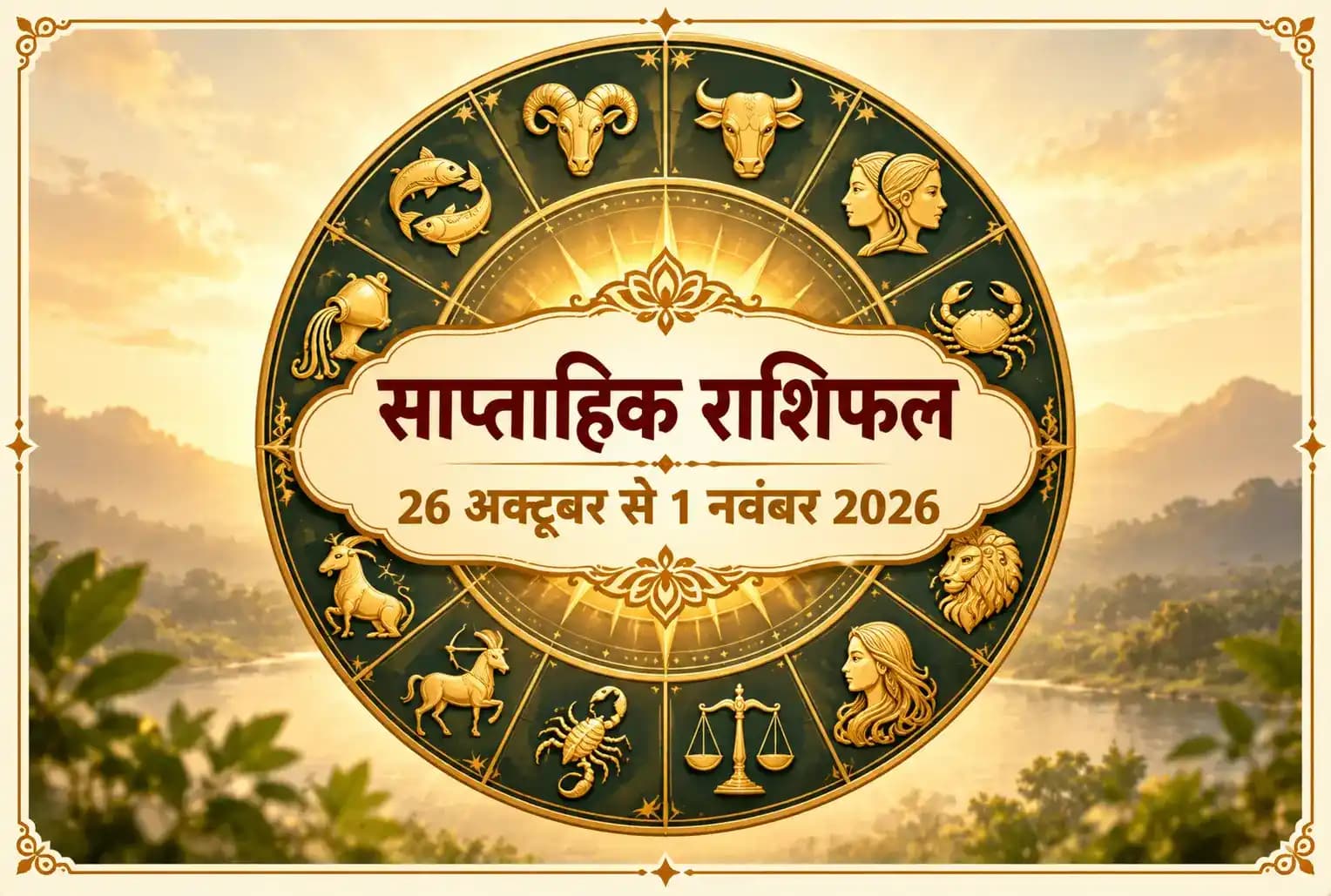 साप्ताहिक राशिफल 26 अक्टूबर से 1 नवंबर 2026 : जानें 12 राशियों के लिए कैसा रहेगा यह सप्ताह