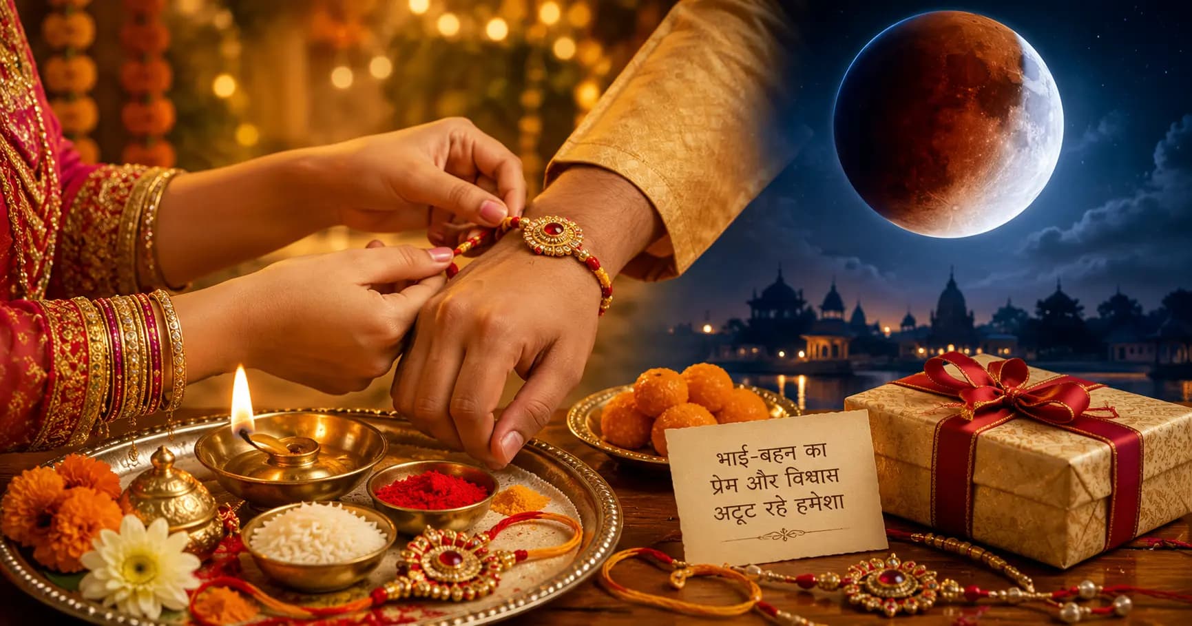 रक्षाबंधन 2026 पर चंद्र ग्रहण का साया? जानिए राखी बांधने का शुभ समय और सूतक का नियम