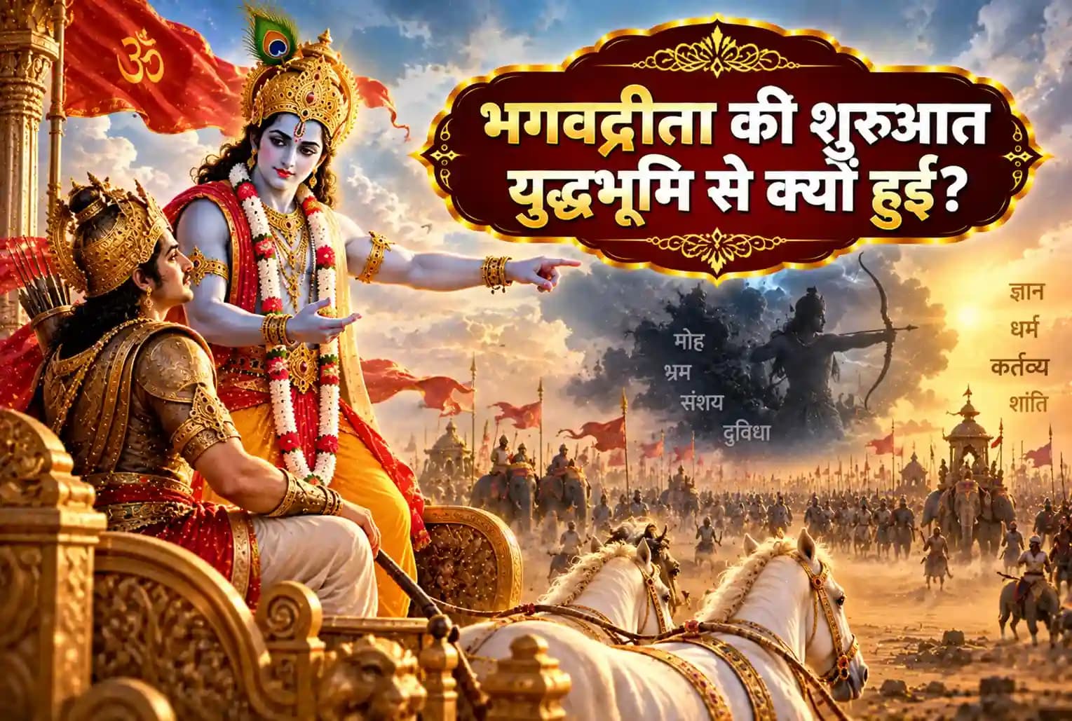 भगवद्गीता की शुरुआत युद्धभूमि से क्यों हुई?