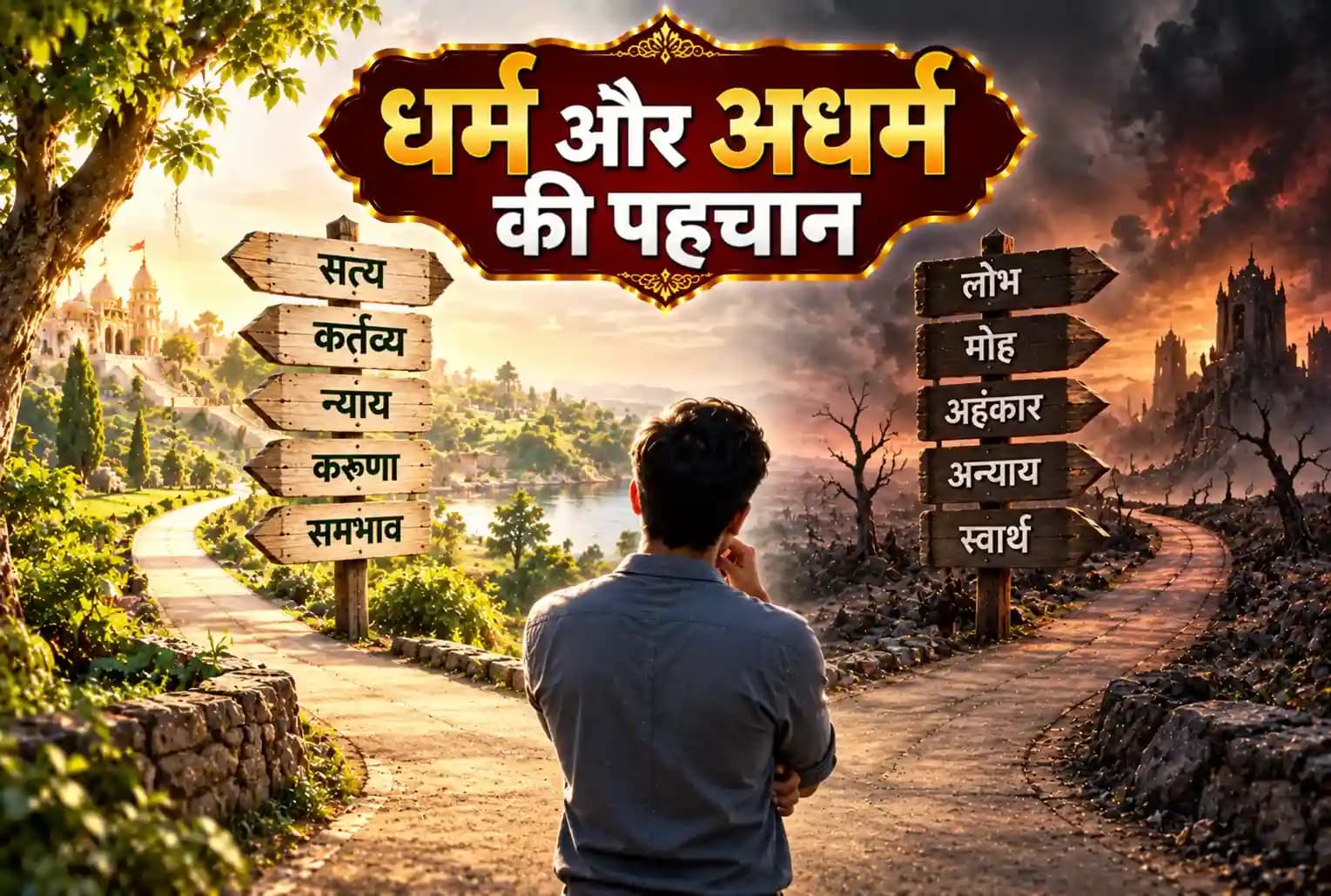 धर्म और अधर्म की पहचान कैसे करें? जानिए भगवद्गीता के अनुसार सही और गलत का मार्ग