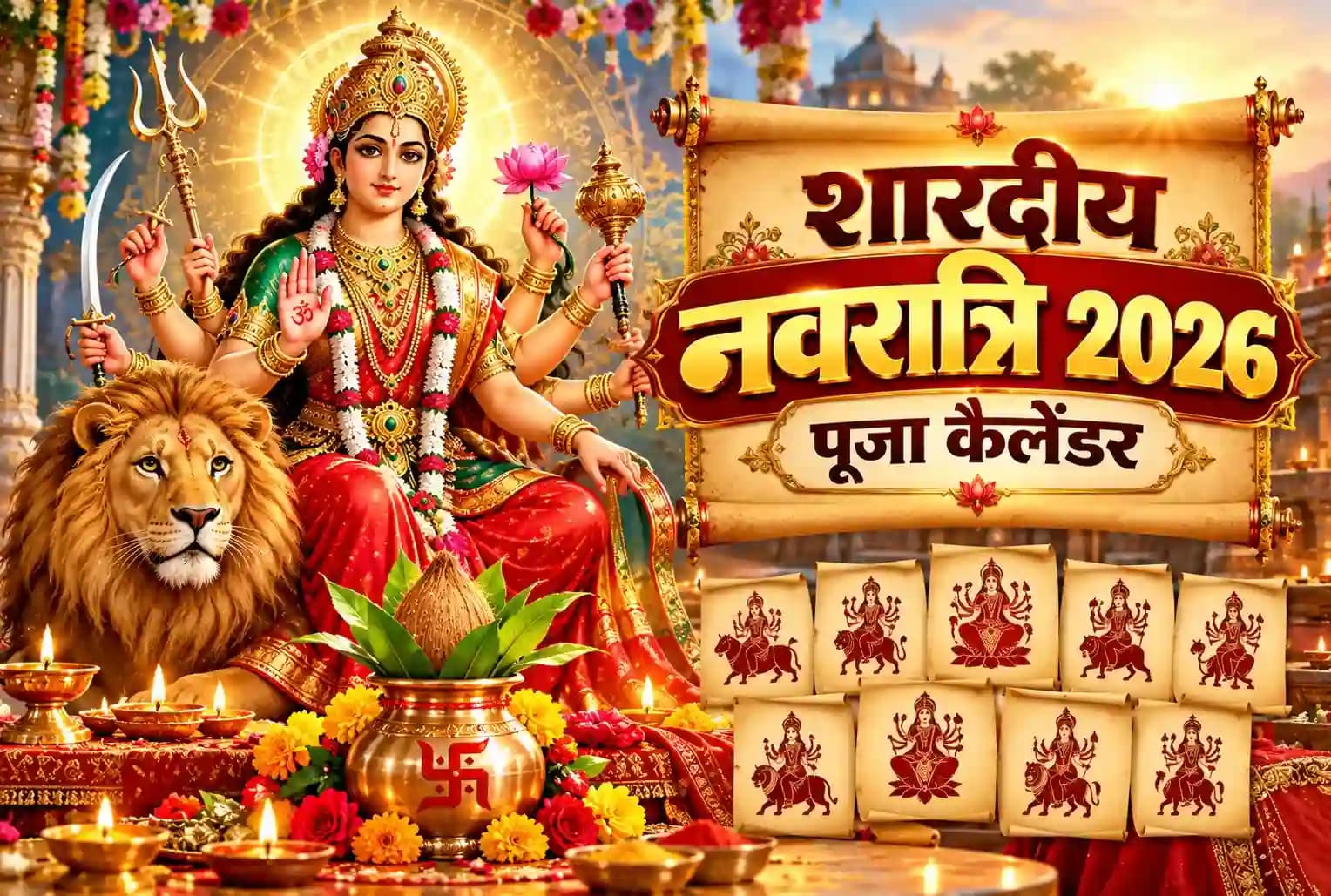 शारदीय नवरात्रि 2026 : 11 अक्टूबर से शुरू होंगे नवरात्र, जानें पूरी तिथि और पूजा कैलेंडर