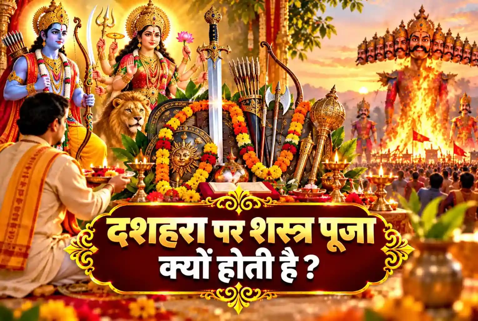 दशहरा 2026 : शस्त्र पूजा क्यों होती है? जानें राम, दुर्गा और पांडवों से जुड़ी मान्यताएं