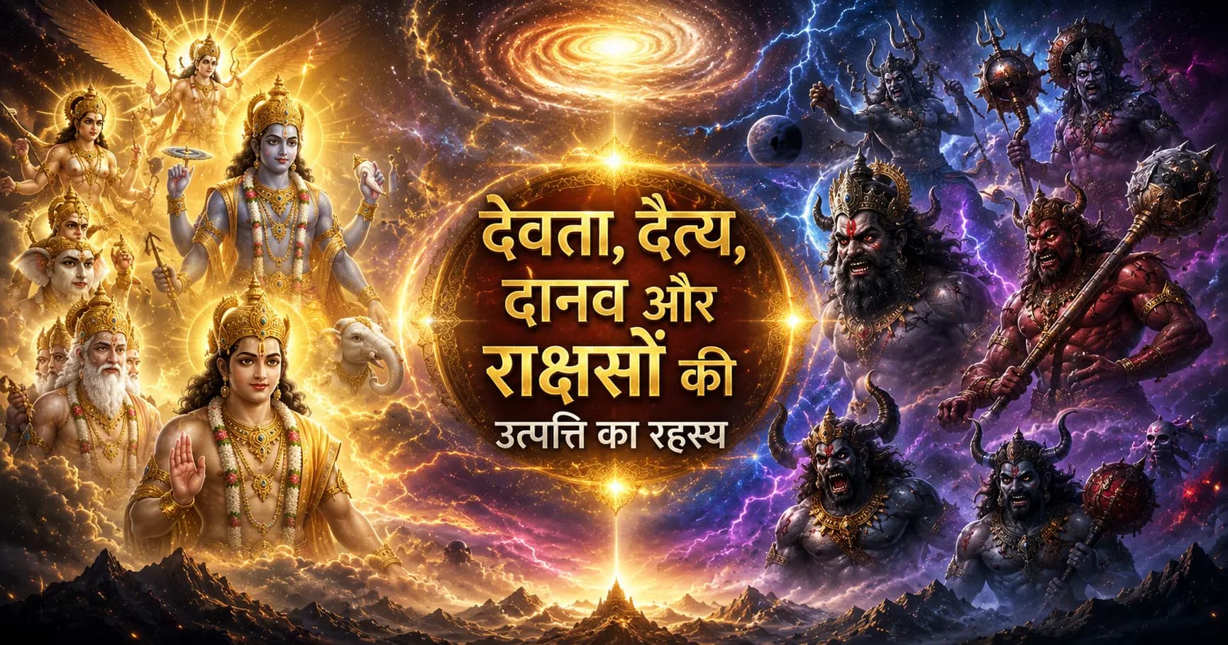देवता, दैत्य, दानव और राक्षस कौन थे? ब्रह्माण्ड में इनका जन्म कैसे हुआ?