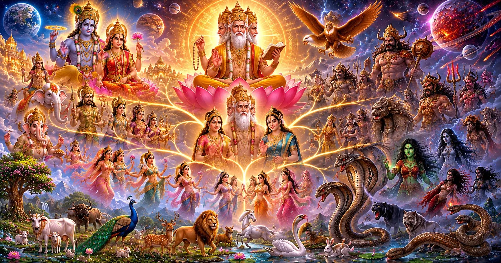 देवी, यक्षिणी और पिशाचिनी कौन हैं? जानिए दक्ष की 84 कन्याओं और उनकी संतानों की पूरी कथा