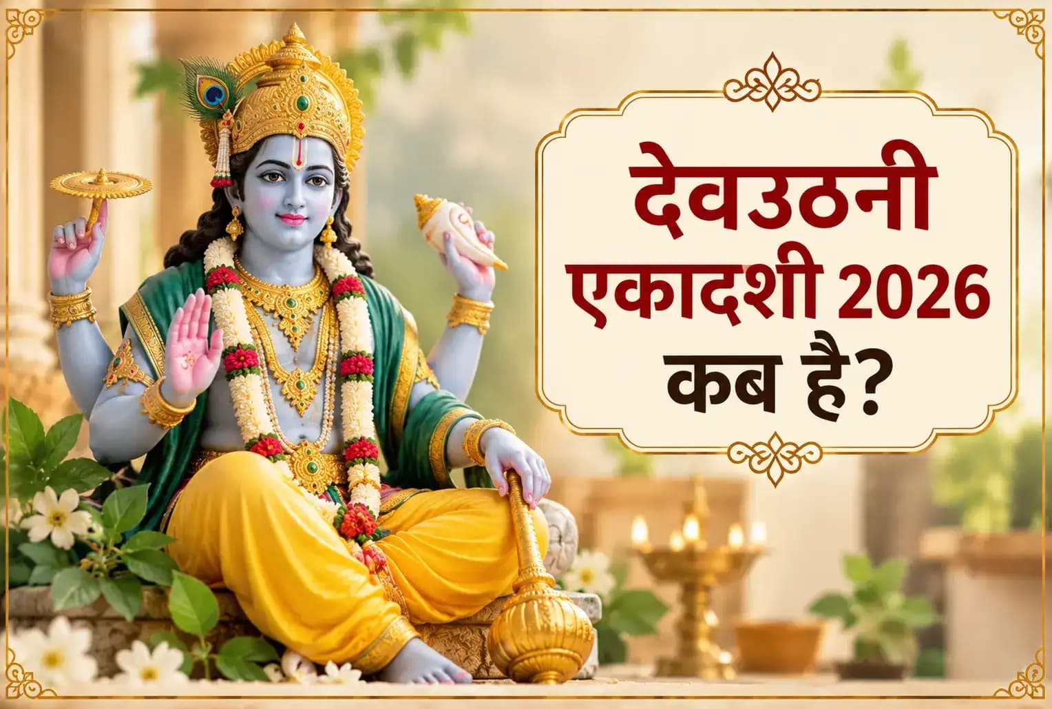 देवउठनी एकादशी 2026 कब है? जानें तारीख, शुभ मुहूर्त और पारण समय