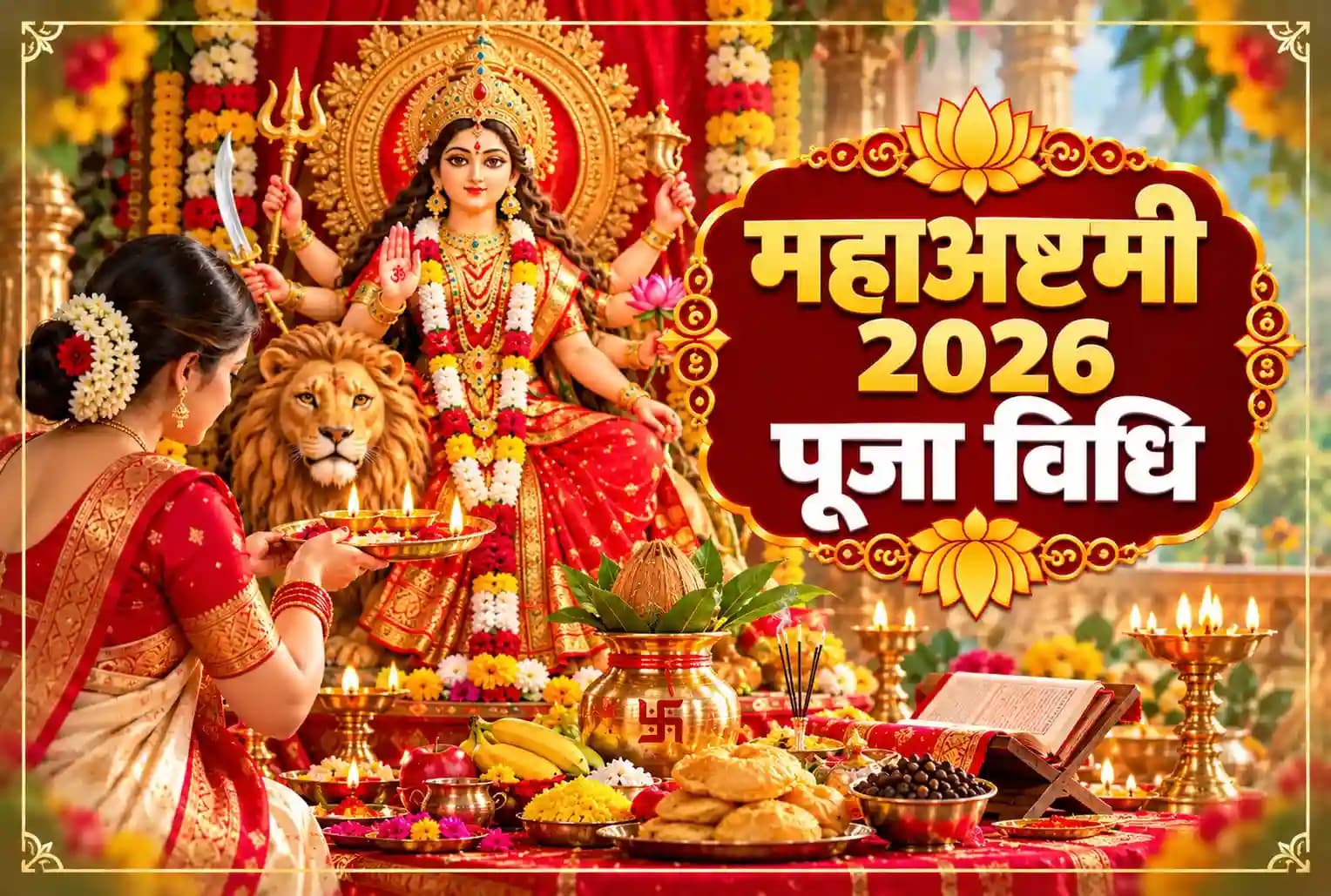 शारदीय नवरात्र महाअष्टमी 2026 कब है? जानें दुर्गाष्टमी, संधि पूजा का समय और पूजा विधि