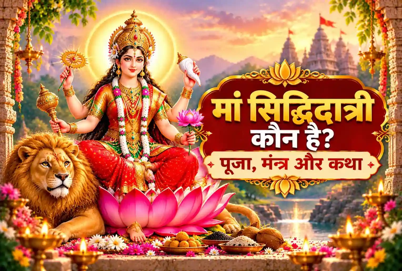 शारदीय नवरात्रि 2026 : मां सिद्धिदात्री की पूजा कैसे करें? जानें मंत्र, भोग, विधि और शुभ मुहूर्त