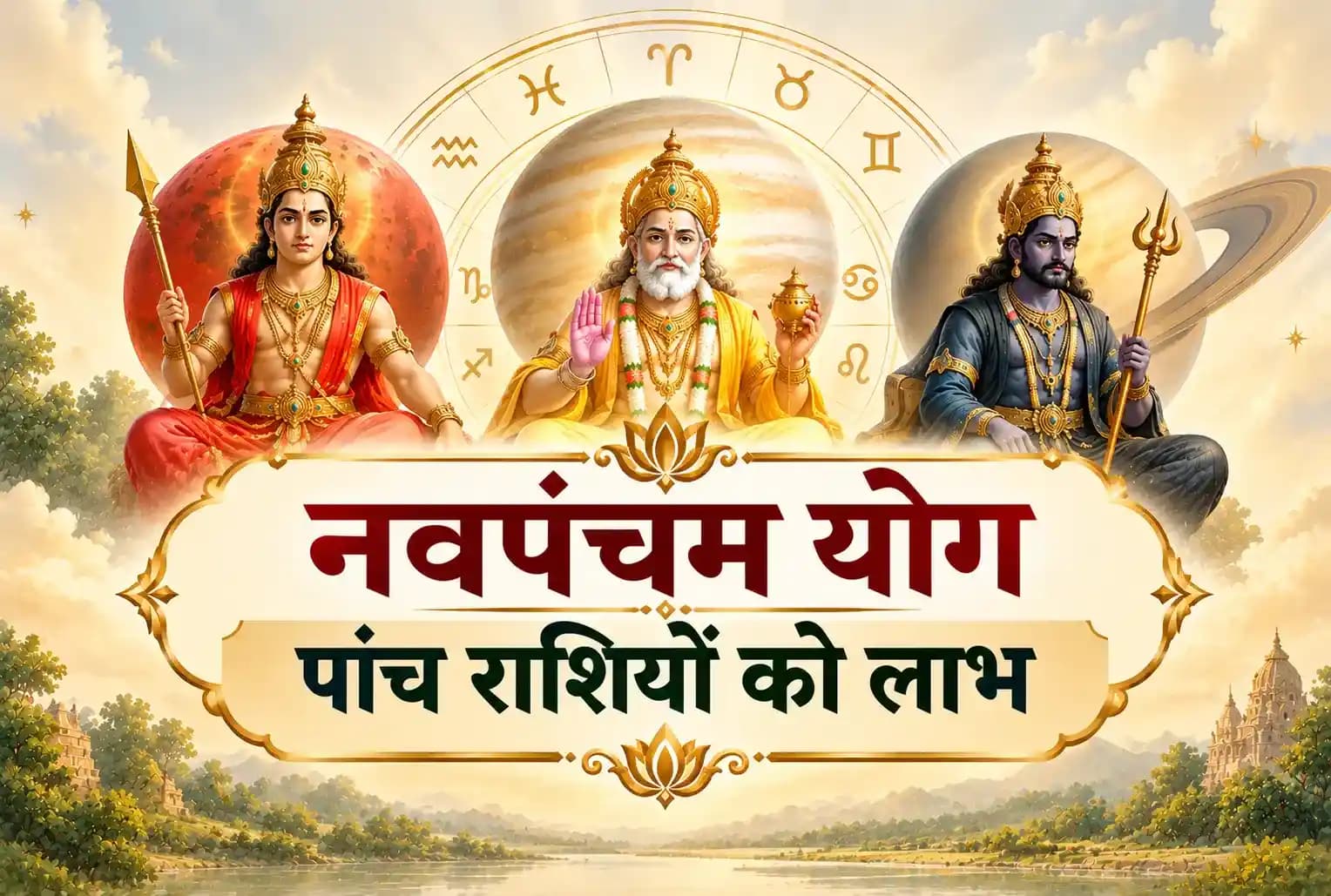शनि-मंगल-गुरु का नवपंचम योग : 5 राशियों की बदल सकती है किस्मत