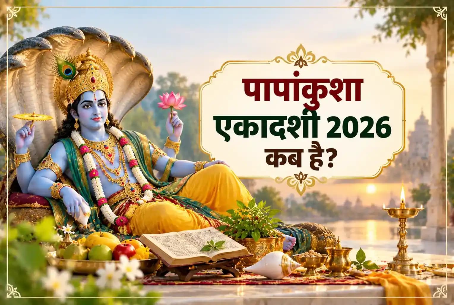 पापांकुशा एकादशी 2026 : जानें व्रत की तारीख, पूजा विधि और पारण का सही समय